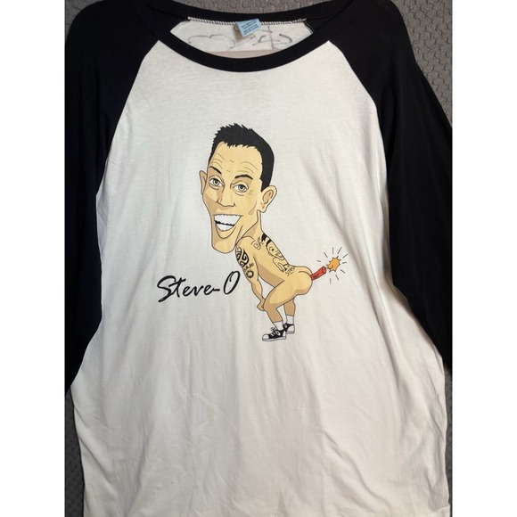 Steve O Jackass‎ Baseball Tee XXL Signed - Picture 2 of 5